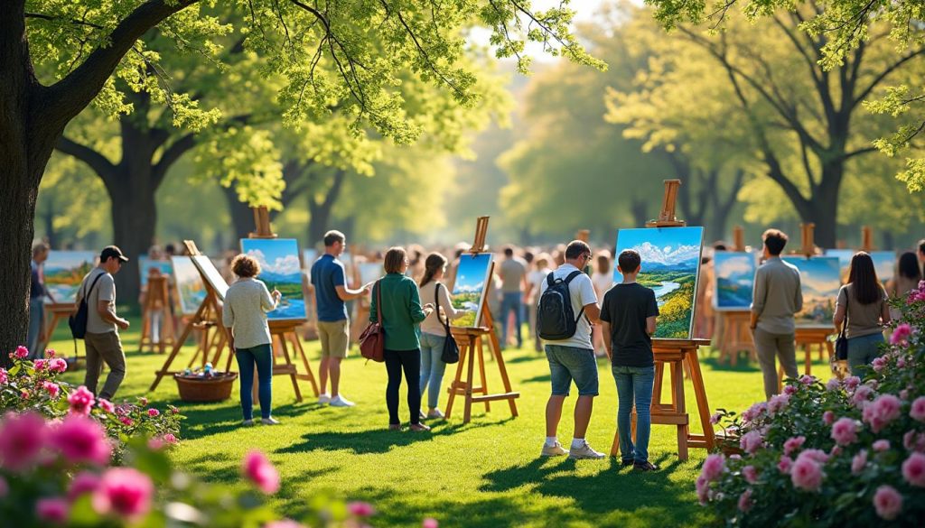 plongez dans l’ambiance du tout premier festival de peinture en plein air : une expérience artistique unique où passionnés et curieux se retrouvent pour admirer la créativité en direct.