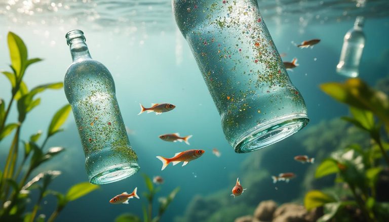 découvrez comment les microplastiques contaminent non seulement le plastique, mais aussi les bouteilles en verre, et explorez les impacts de cette pollution insidieuse.