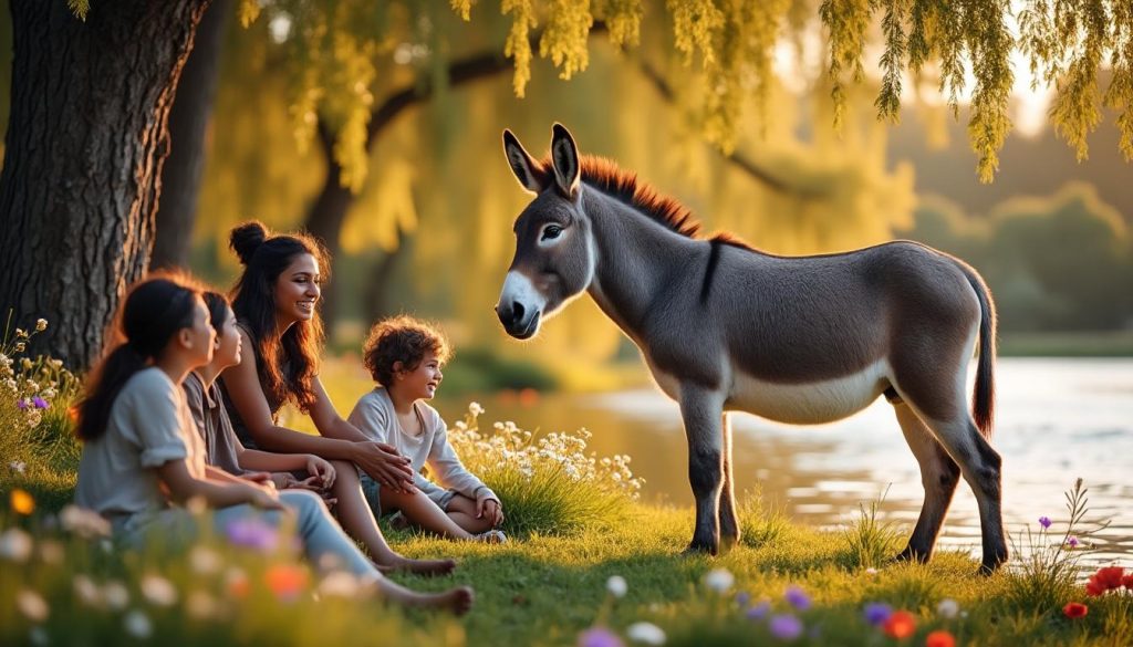 découvrez comment ecol’âne intègre la médiation animale au cœur des échanges à rivières, favorisant le lien entre les personnes grâce à la présence bienveillante des ânes.