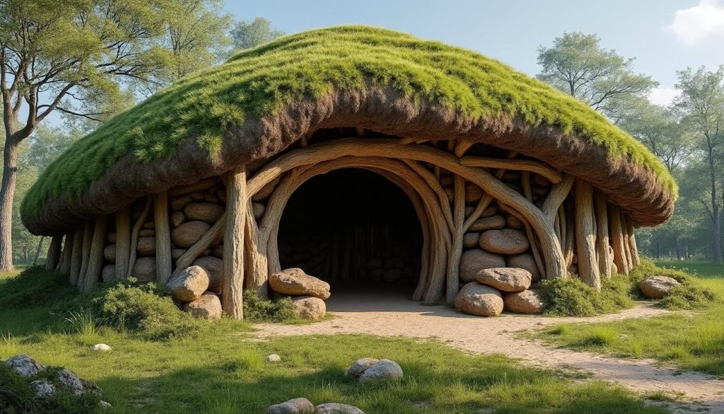 découvrez la maison néolithique entièrement reconstruite au parc samara à la chaussée-tirancourt, un voyage unique dans la préhistoire pour toute la famille.