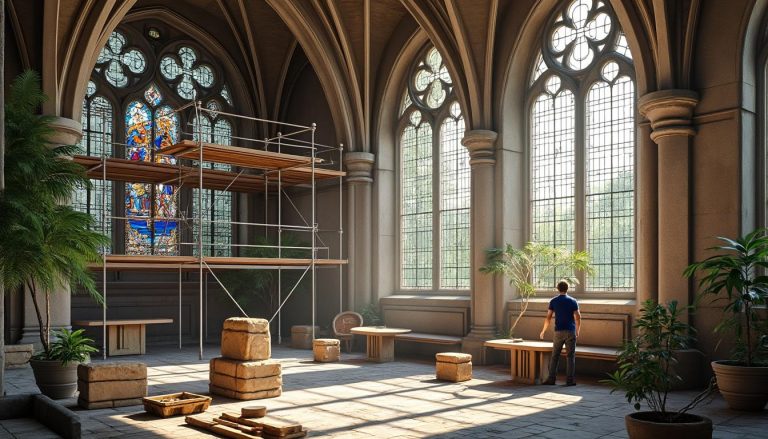 découvrez les travaux de rénovation en cours à la chapelle pour préserver et valoriser ce patrimoine historique unique.