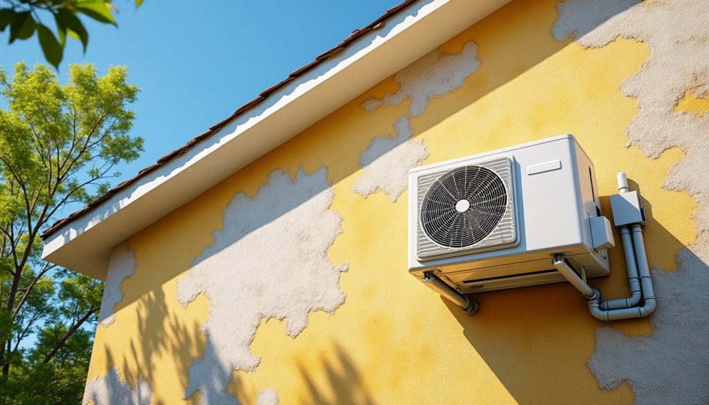 découvrez pourquoi vos murs jaunissent sous l'effet du soleil après l'installation d'une climatisation, grâce au témoignage éclairant d'un propriétaire.