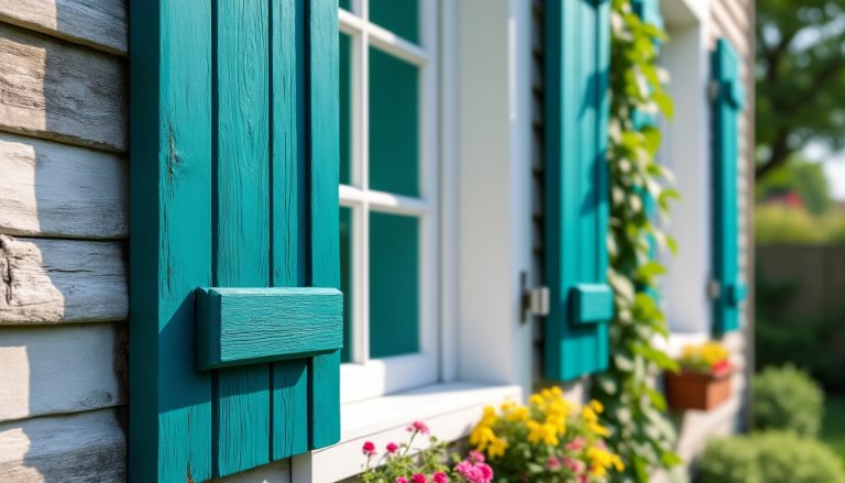 découvrez mon expérience audacieuse en peignant l'intérieur de mes volets dans une couleur différente de la façade et ce que cela a changé dans l'ambiance et l'esthétique de ma maison.