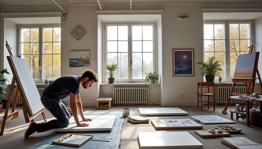 découvrez l'exposition du peintre adrian çene à la galerie brume de honfleur, une résidence artistique unique qui se poursuit jusqu'au 23 septembre.