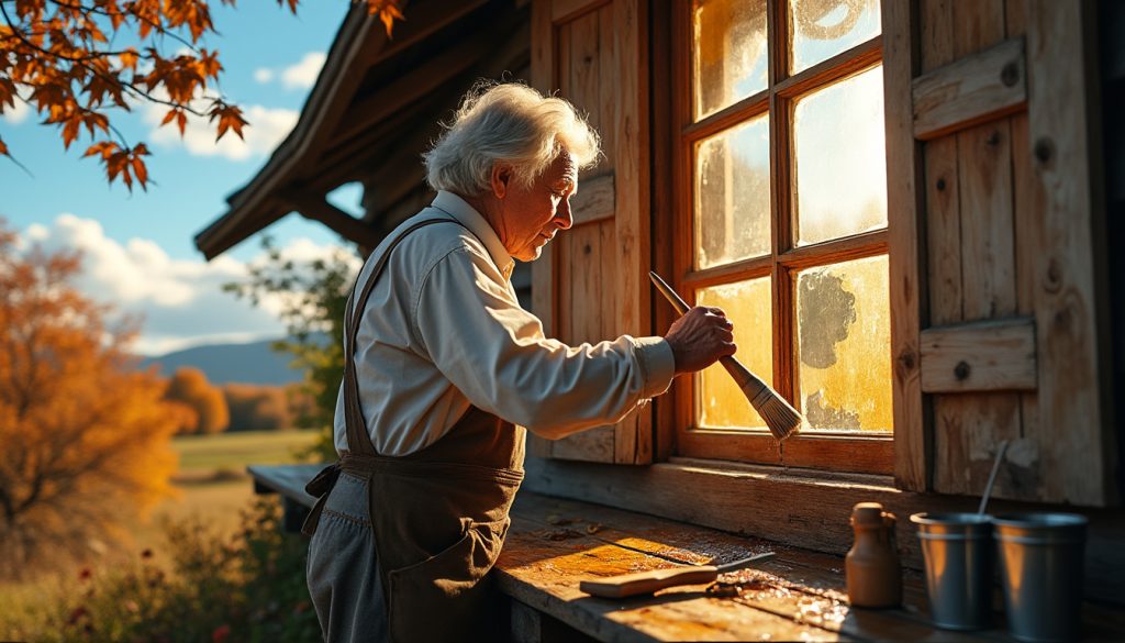 découvrez pourquoi les anciens appliquaient de l'huile de lin sur leurs volets lors du dernier beau week-end de la saison pour les protéger et préserver leur éclat.