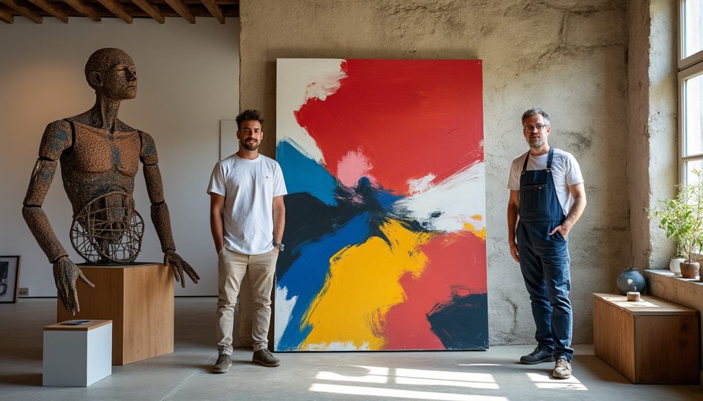 découvrez l'exposition unique à plourin-lès-morlaix où deux artistes présentent leurs univers créatifs, à visiter jusqu'au 19 novembre.