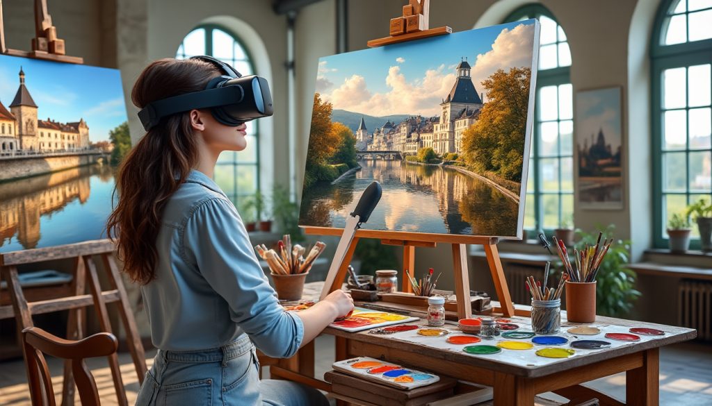 découvrez un dispositif immersif unique à tours qui vous plonge au cœur du métier de peintre, pour revivre une expérience artistique authentique et captivante.