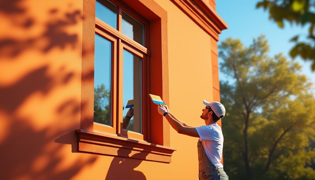 découvrez comment un samedi ensoleillé inspire la transformation des encadrements de fenêtres en terracotta, illuminant ainsi une façade éclatante.